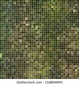 abstract vector square pixel mosaic background - brown