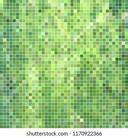 abstract vector square pixel mosaic background - green and yellow