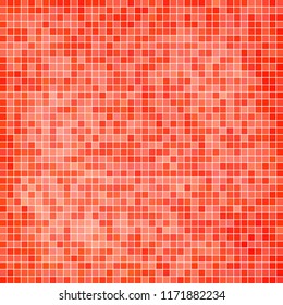 abstract vector square pixel mosaic background - red