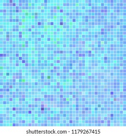 abstract vector square pixel mosaic background - blue