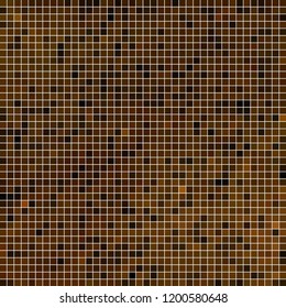 abstract vector square pixel mosaic background - brown