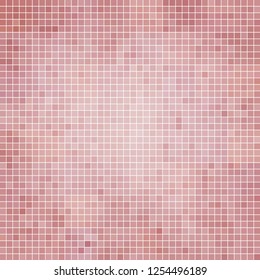 abstract vector square pixel mosaic background - pink