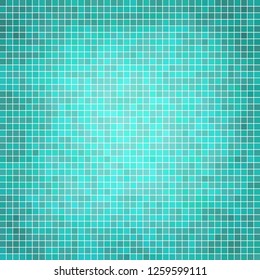 abstract vector square pixel mosaic background - light blue