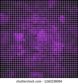 abstract vector square pixel mosaic background - purple and violet