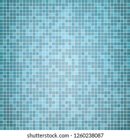abstract vector square pixel mosaic background - light blue