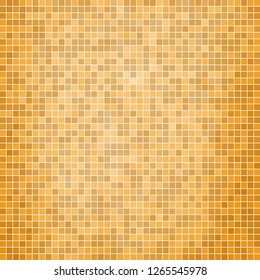 abstract vector square pixel mosaic background - yellow