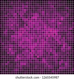 abstract vector square pixel mosaic background - purple and violet