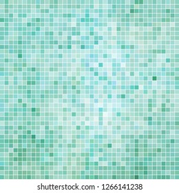 abstract vector square pixel mosaic background - light blue