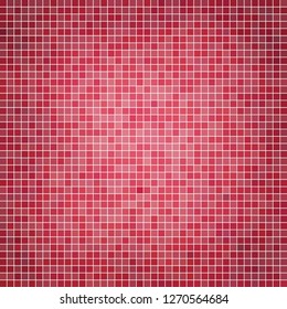 abstract vector square pixel mosaic background - red