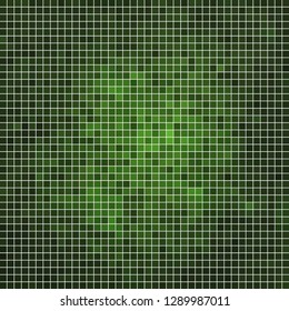 abstract vector square pixel mosaic background - green