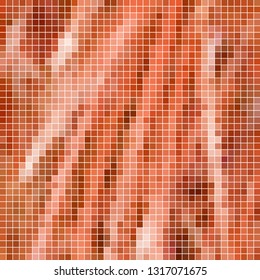 abstract vector square pixel mosaic background - orange