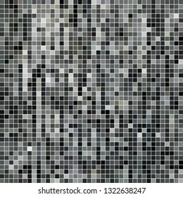 abstract vector square pixel mosaic background - gray