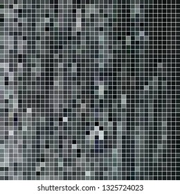 abstract vector square pixel mosaic background - gray
