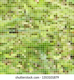 abstract vector square pixel mosaic background - green