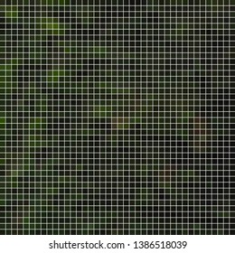 abstract vector square pixel mosaic background - dark green