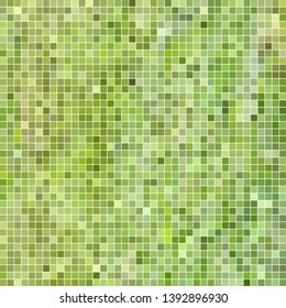abstract vector square pixel mosaic background - green