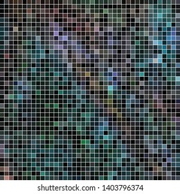 abstract vector square pixel mosaic background - gray