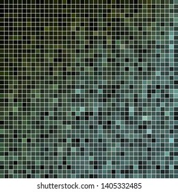 abstract vector square pixel mosaic background - green and gray