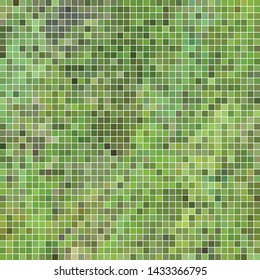 abstract vector square pixel mosaic background - green