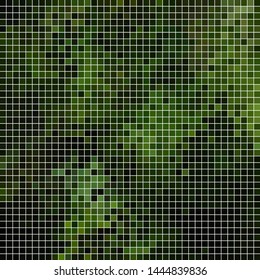 abstract vector square pixel mosaic background - green