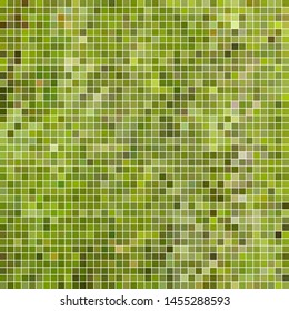 abstract vector square pixel mosaic background - green