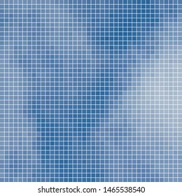 abstract vector square pixel mosaic background - blue