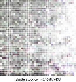 abstract vector square pixel mosaic background - gray