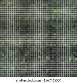 abstract vector square pixel mosaic background - green and gray