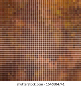 abstract vector square pixel mosaic background - brown
