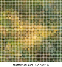 abstract vector square pixel mosaic background - green