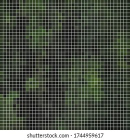 abstract vector square pixel mosaic background - dark green