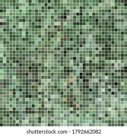 abstract vector square pixel mosaic background - green