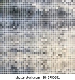 abstract vector square pixel mosaic background - gray