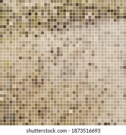 fondo de mosaico de píxeles cuadrados vectoriales abstractos - beige