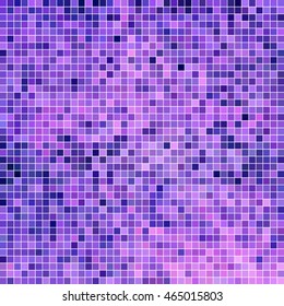 abstract vector square pixel mosaic background - purple and violet