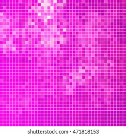 abstract vector square pixel mosaic background - magenta