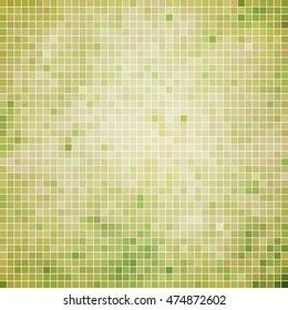 abstract vector square pixel mosaic background - yellow