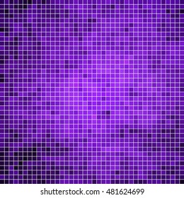 abstract vector square pixel mosaic background - purple and violet