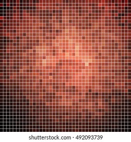abstract vector square pixel mosaic background - red