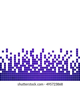 abstract vector square pixel mosaic background - violet