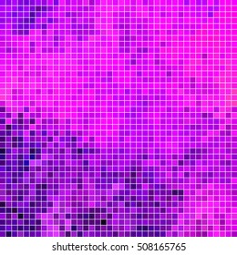 abstract vector square pixel mosaic background - magenta