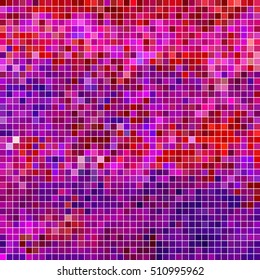 abstract vector square pixel mosaic background- purple