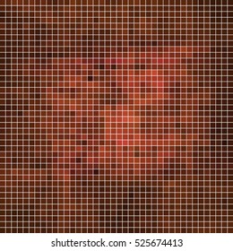 abstract vector square pixel mosaic background - red