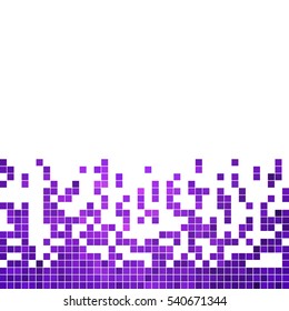 abstract vector square pixel mosaic background - violet