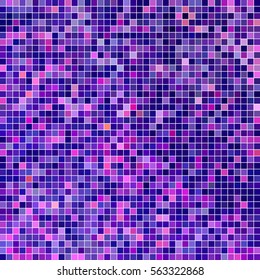 abstract vector square pixel mosaic background - violet