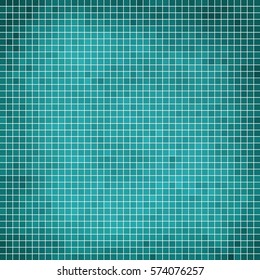 abstract vector square pixel mosaic background - blue