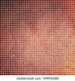 abstract vector square pixel mosaic background - brown