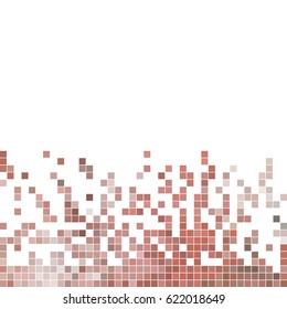 abstract vector square pixel mosaic background - pink