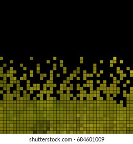 abstract vector square pixel mosaic background - green