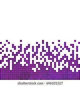 abstract vector square pixel mosaic background - violet